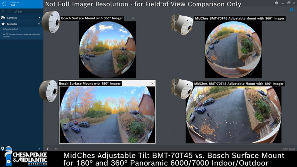 BMT-70T45 Adjustable Tilt Bracket, Max 45-Degrees, for Bosch Panoramic Cameras; White