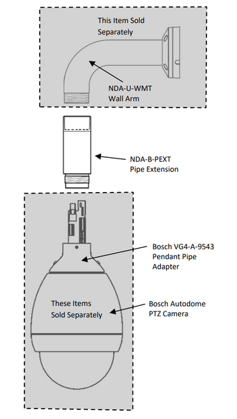 NDA-B-PEXT Extension Adapter (5") for NDA-U-WMT and VG4-A-9543